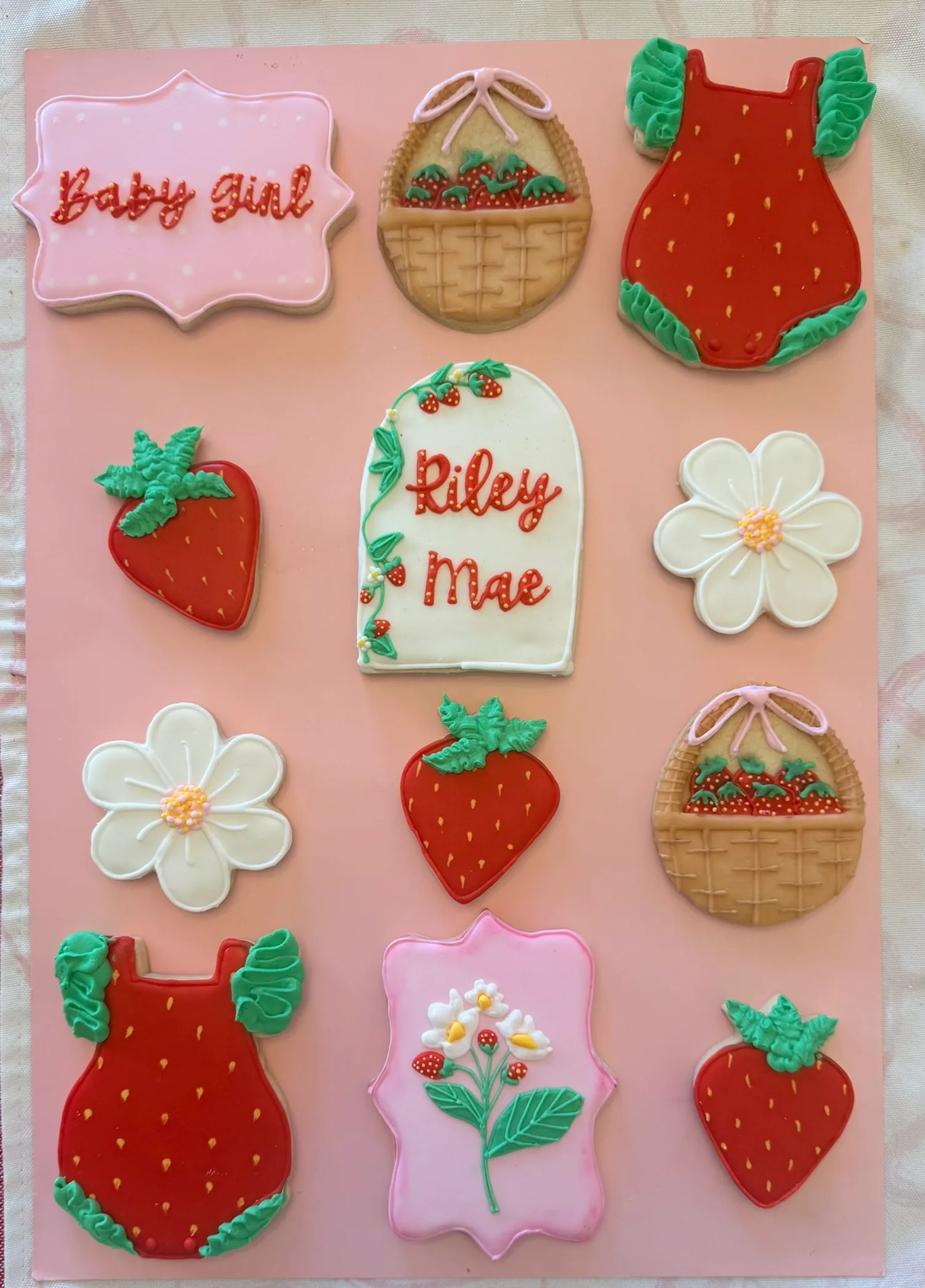 Strawberry sweets baby girl shower