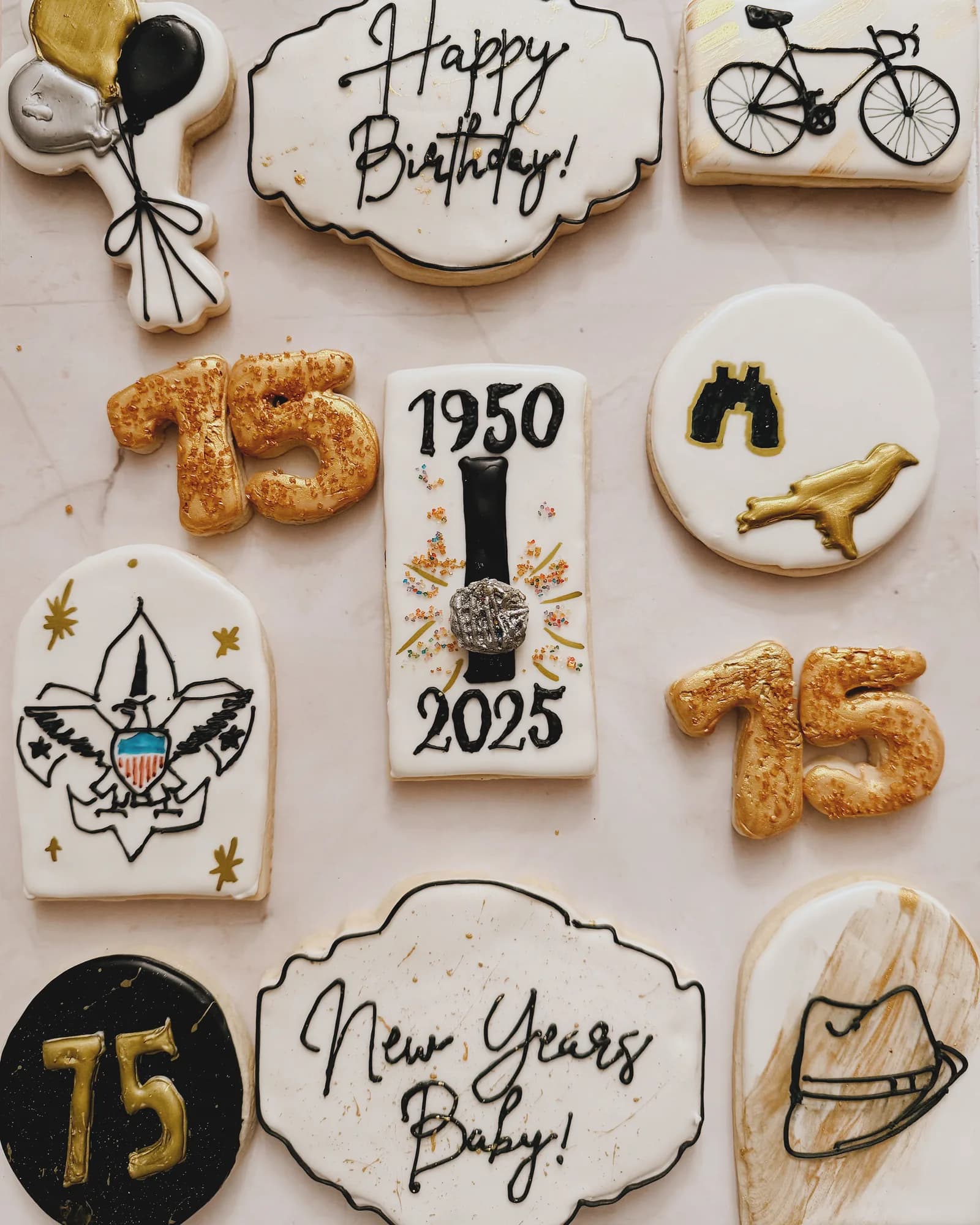 Seventy-fifth milestone birthday — vintage 1950 to 2025