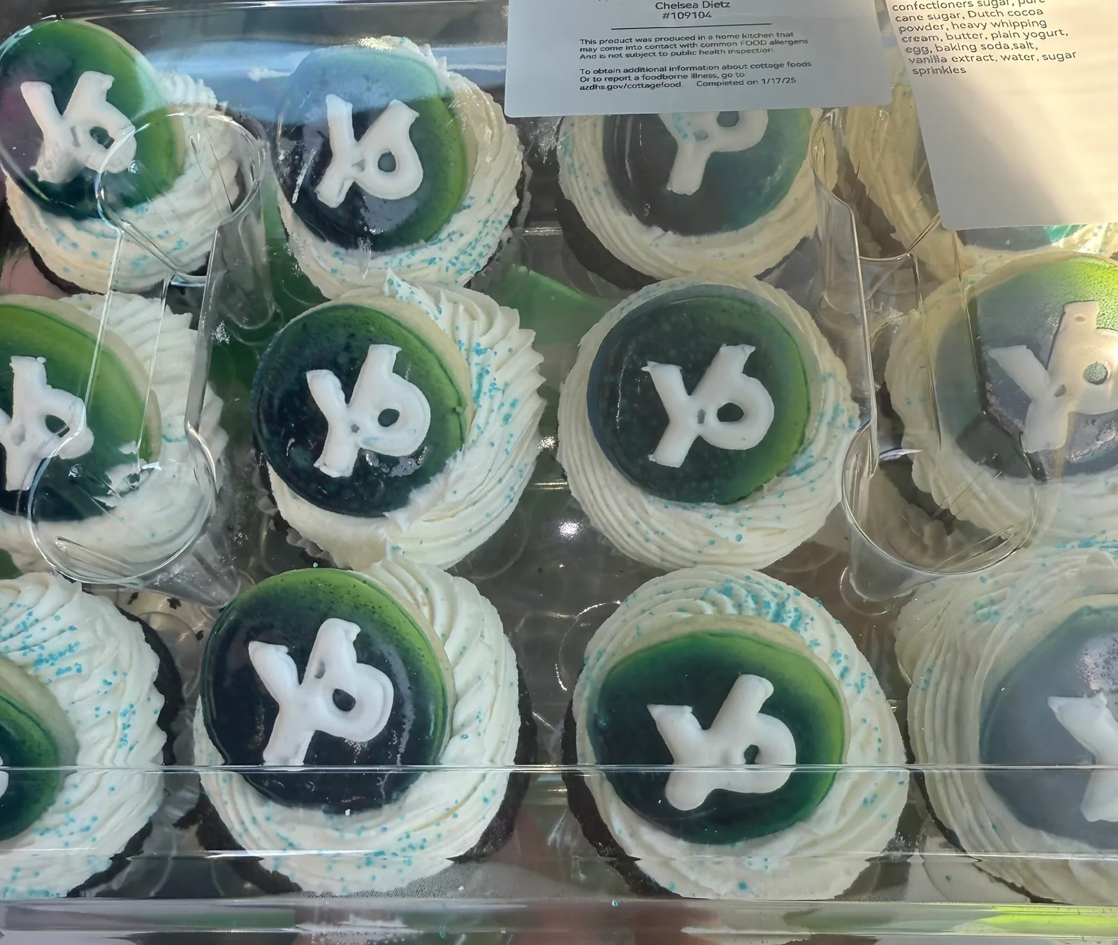 Logo cupcakes for client & team events