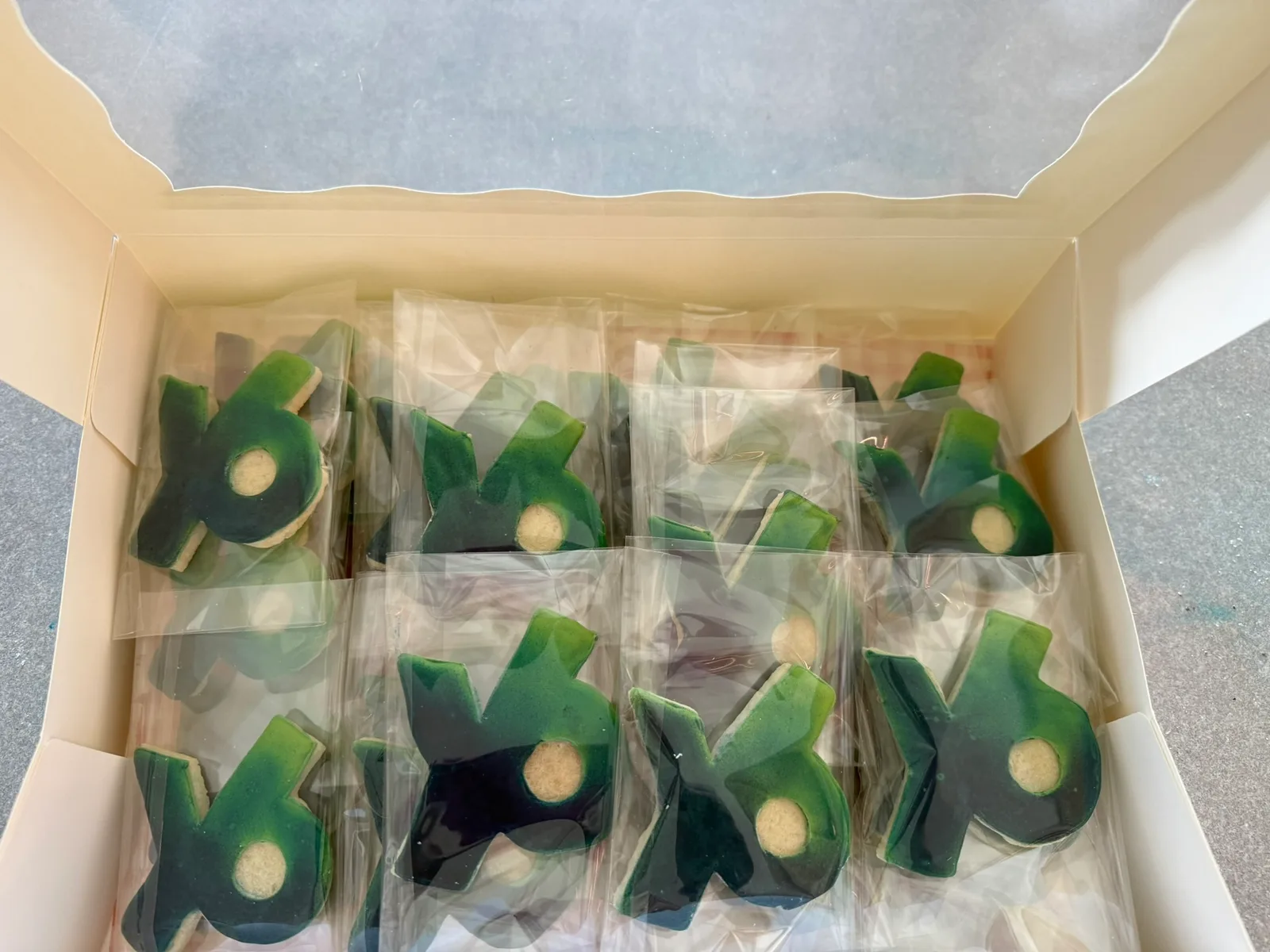 Custom logo cookies — individually wrapped