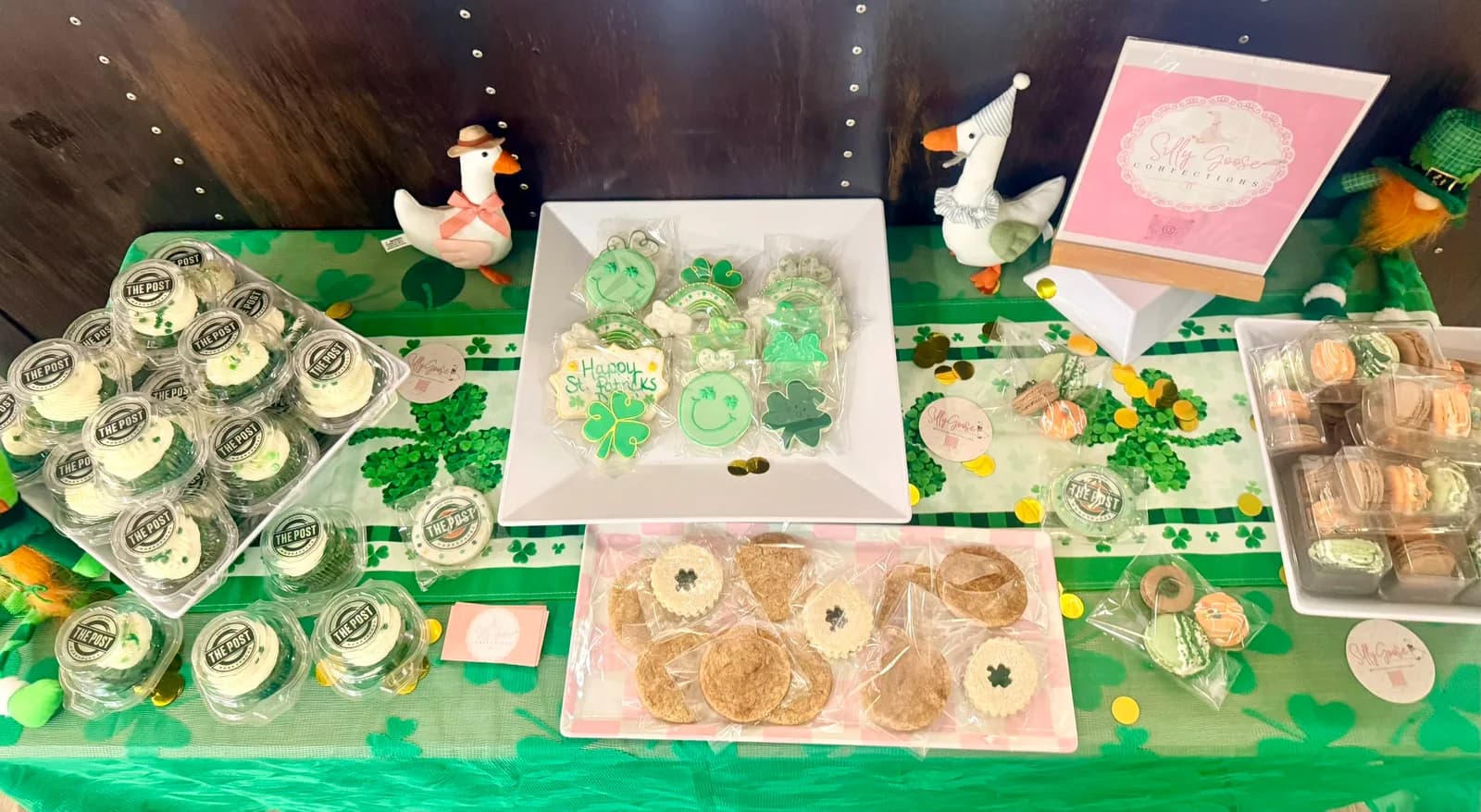 St. Patrick’s dessert table — office celebration