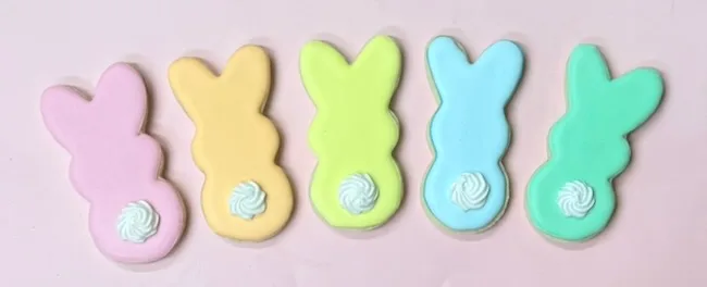 Pastel Easter bunny row